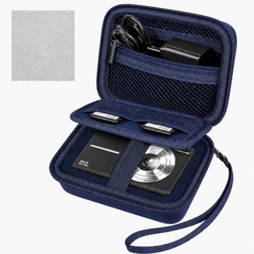 Comecase Camera Case for Kodak PIXPRO FZ55/FZ45, 2 SD Card Slots, Dark Blue by COMECASE