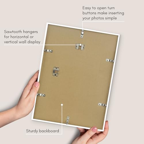 Americanflat 12x16 Picture Frame - Slim Molding - White - Image 6