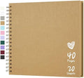 Scrapbook Photo Album 10"x10" 20 Sheets 40 Pages Hardcover Kraft Paper by Hiwhy