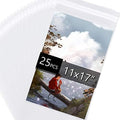 25 Pack Acid Free Crystal Sealed Clear Bags for 11x17 Art Prints, Photos by FallinginArt