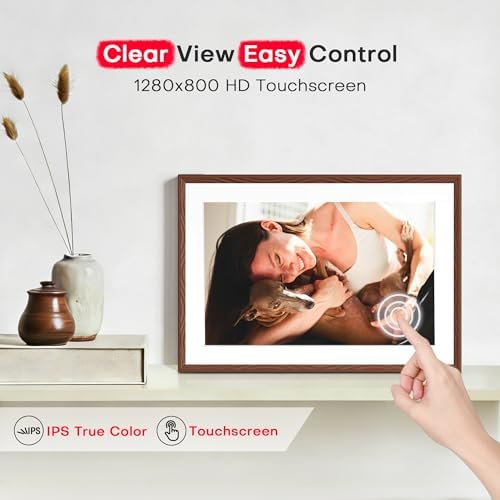 Frameo 10.1" Digital Picture Frame WiFi 32GB, Birthday Gifts for Mom, Women - Image 3
