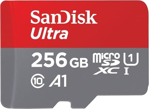 SANDISK 256GB Ultra microSDXC UHS-I Memory Card with Adapter - Up to 150MB/s, C10, U1, Full HD, A1, MicroSD Card - SDSQUAC-256G-GN6MA by Unknown
