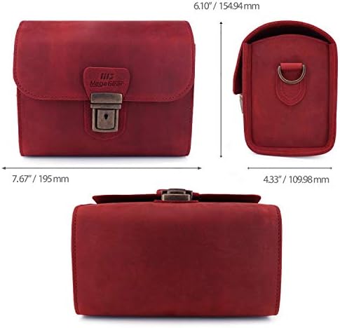 MegaGear Pebble Genuine Leather Camera Messenger Bag for Mirrorless, Instant and DSLR Cameras - Image 4