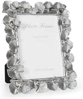 Cuspin 5x7 Silver Picture Frame Vintage Ornate Leaf Textured Photo Frame by Cuspin