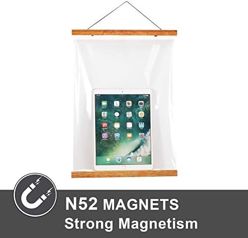 WITCOLOR Magnetic Poster Hanger Frame, Teak Magnet Poster Frame 18x24 18x12 18x18 for Posters,Paintings, Photos, Maps, Scrolls, Picture, Canvas Works and Art Prints(18") - Image 3