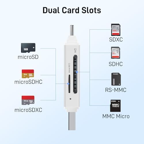 acer SD Card Reader USB C, Dual Slots USB Type C to Micro SD Card Adapter - Image 6