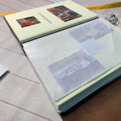 Rustic Town Full Grain Leather Photo Album with Gift Box - Scrapbook Style Pages (Large, Brown) - Image 6