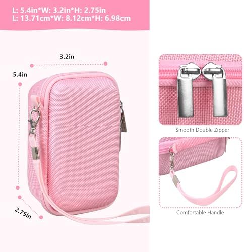 Hard Travel Case for Sony ZV-1, ZV-1F, ZV-1 II Digital Camera, Pink - Image 3