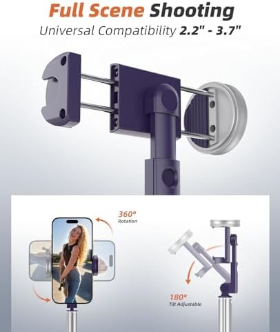 Tripod for iPhone, Selfie Stick with Remote, Stable & Durable Phone Tripod - Image 5