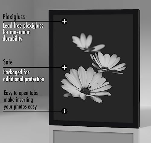Americanflat 11x14 Picture Frame 5-Pack - Slim Molding - Black - Image 3