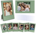 8 Pack 2x3 Mini Photo Frames for for Fuji Instax Mini 3 inch Picture/Polaroid 3-Inch Films - for Desktop Display Small Wallet Size Picture frame with Clear Protective Covers - Green by HIYQIN