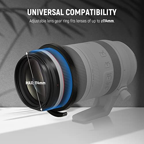 NEEWER Mini Follow Focus with A/B Stops, Lens Gear Ring, 15mm Rod & Rod Clamp for Cinema Camera, DSLR/Mirrorless Camera, Compatible with Lens Diameter Up to 114mm, PG001 (Silver) - Image 5
