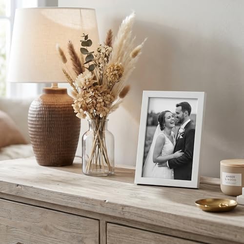 Americanflat 4x6 Picture Frame with Shatter-Resistant Glass - Streamline Collection - Thin Border Photo Frame for Tabletop and Wall Display - Hanging Hardware and Easel Stand Included - White - Image 4