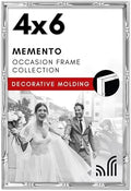 Americanflat 4x6 Bamboo Picture Frame - Metal - Silver by Americanflat