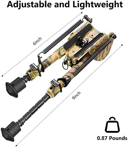 CVLIFE 6-9 Inches Bipod Adjustable Spring Return with Picatinny Adapter - Image 3