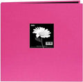Pioneer 8 Inch by 8 Inch Post Bound Fabric Frame Cover Memory Book, Bright Pink by PioneerPhotoAlbums