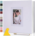 Photo Album Self Adhesive Pages Large 13.2x12.8 White 60 Pages by Semfalbuums