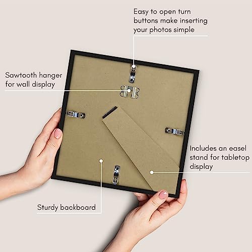 Americanflat 8x8 Picture Frame - Slim Molding - Black - Image 5