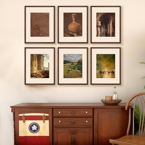 upsimples 16x20 Picture Frame, Gallery Wall Frames Set of 5, Brown - Image 2
