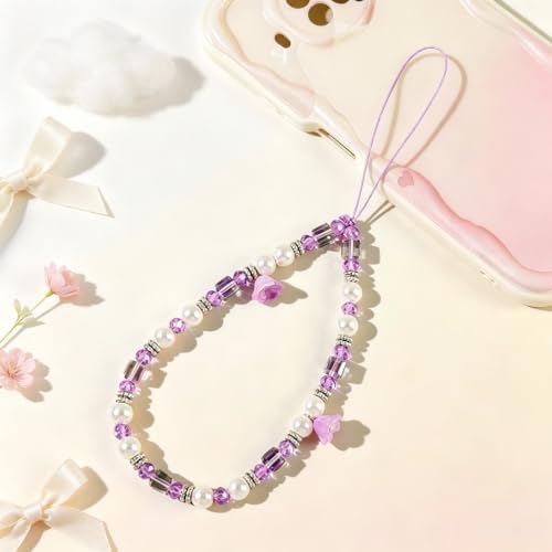 Phone Charm Beaded Camera Wrist Strap Cute Chain Lanyard Wristlet - Image 3