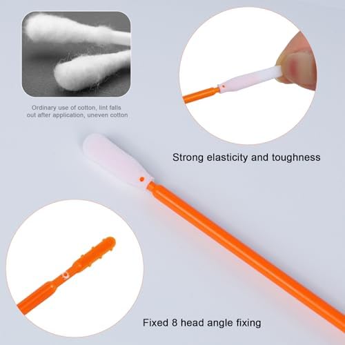 Wellgler's 100pcs 6.42'' Cleaning Swabs,Multi-Purpose Cleanroom Foam Tip Cleaning Swab Kit for Camera, Optical Lens, Arts and Crafts, Painting, Gun, Printer, Automotive Detailing - Image 2