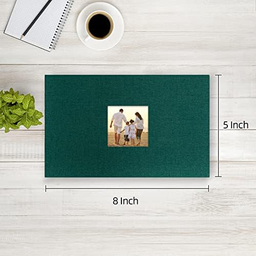 potricher Photo Album 4x6 Pictures, 100 Pockets, Linen Cover, Dark Green - Image 2