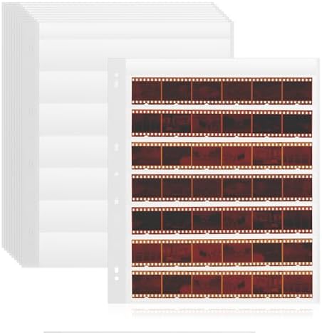 25 Pcs 35mm Negative Sleeves - Acid-Free Archival Film Negative Storage Pages, Pages Holds 7 Strips of 6 Frames - Compatible with 3-Ring Binders for Organizing 35mm Film by Unknown