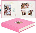 Pssoss 8x8 Inch DIY Scrapbook Album, Linen Hardcover, 40 Pages, Pink by Pssoss