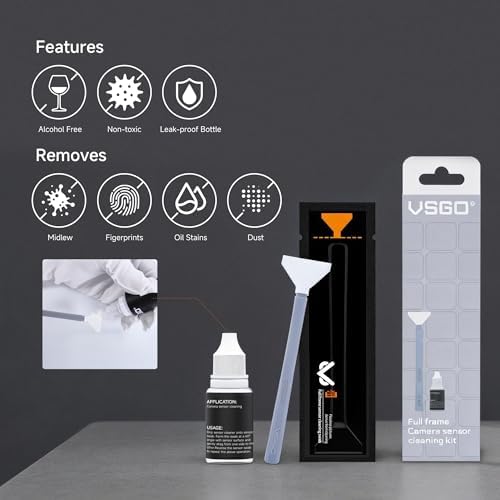 VSGO 24mm Full Frame Camera Sensor Cleaning Kit, with 10ml Sensor Cleaner - Image 5