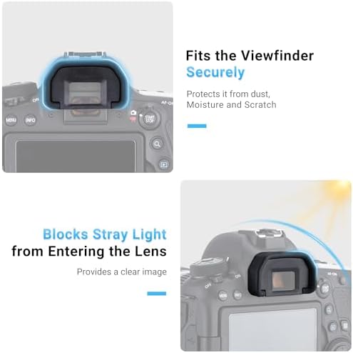 JJC 2-Pack EB Eyecup Eyepiece Eye Cup for Canon EOS 90D 80D 70D 6D Mark II - Image 2