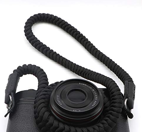 Paracord Woven Camera Neck Shoulder Strap Belt Hand Compatible with Canon Nikon Sony Olympus Pentax Fujifilm Panasonic SLR DSLR Digital Mirrorless Cameras 42 inch Black - Image 6