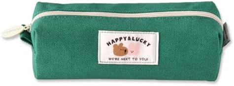 Monolike Happy and Lucky Block Pencil Case, Green - Pen Pouch, Portable Pencil Bag, Office Pouch case by Onlythingsilike