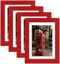 5x7 Picture Frame Set of 4 with Real Glass, Wall & Tabletop Display by SZYUU