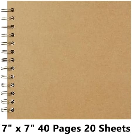 DIY Scrapbook Photo Album,40 Pages,7x7 Inch,Kraft - Image 5