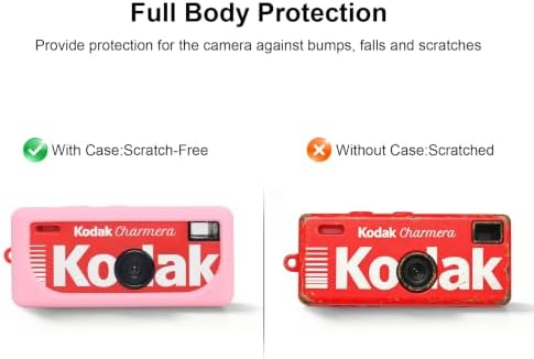 BOVKE Soft Silicone Case for KODAK CHARMERA Keychain Digital Camera, Pink - Image 3