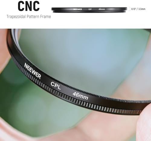 NEEWER 46mm ND Filter Pack and Lens Accessories, ND2 ND4 ND8 UV FLD CPL Filter Kit with Lens Cap - Image 5