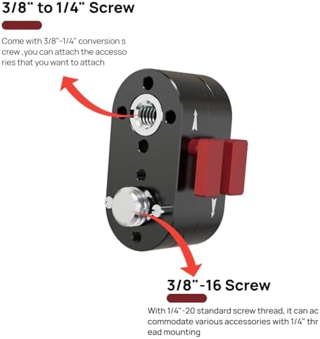 Mini Lock Quick Release Plate System, 2 Halves Split Design,Zero Play Locking with 1/4"-20 or 3/8"-16 Threads for Camera,Monitor,Tripod,Arm or Other Photography Accessories(3/8" Threaded) - Image 3