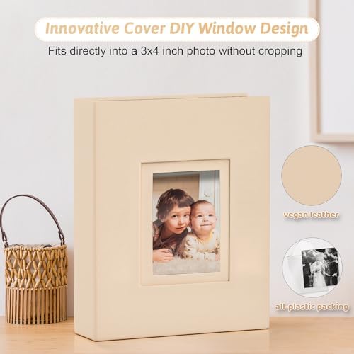 Popotop 4x6 Photo Album Holds 100 Pictures, Vegan Leather Hardcover - Image 2