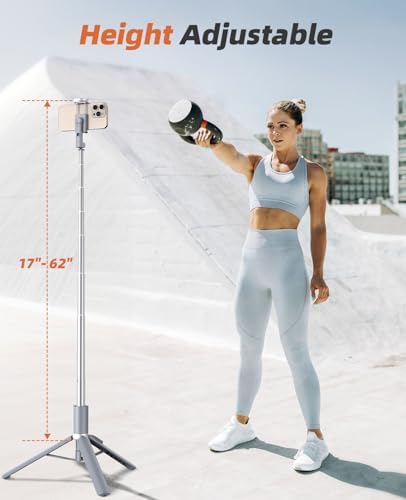 Tripod for iPhone, Selfie Stick with Remote, Stable & Durable Phone Tripod - Image 3