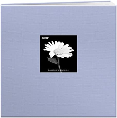 Pioneer 12 Inch by 12 Inch Postbound Fabric Frame Cover Memory Book, Heavenly Blue by PioneerPhotoAlbums