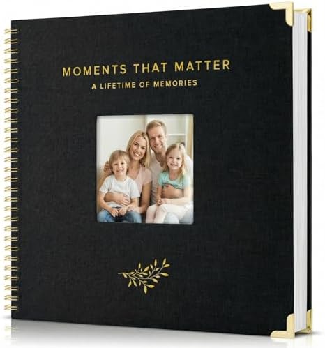 Beautiful Linen Scrapbook Photo Album 10"x10" - 40-Page Blank Guest Book by ZICOTO