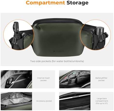 K&F CONCEPT Large Camera Sling Bag, Everyday Shoulder Bag - Image 4