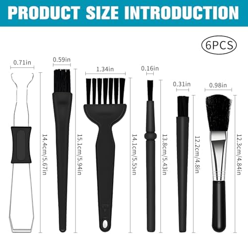 6PCS Keyboard Brush Cleaner Kit with Keycap Puller & Switch Puller, PP Handle Nylon Small Space Dust Removal Anti Static Brush for Computer Keyboard Electrical Appliance Seam Motherboard Camera - Image 2