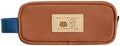 Monolike Unmatched Friends Butter Pencil Case, Orange - Structured Square Desk Organizer, Large Capacity Aesthetic Stationery Pouch & Makeup Brush Bag by Onlythingsilike