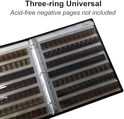 Acid-Free Film Protectors Storage Box Set 3-Ring Film Negative Holder for Standard 135 35mm Negative Page Film Pouch (50 * 135 Acid-Free Negative Pages) - Image 7