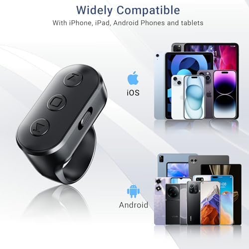 Bluetooth Camera Remote with Zoom & Camera Switch for iPhone & Android - Image 6