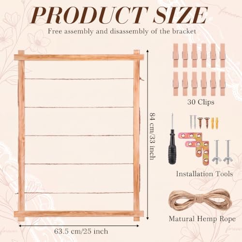 Cinnvoice 33x25'' Wedding Decorations Freestanding Photo Display Board - Image 2