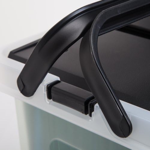 IRIS USA 4-Pack File Box Organizer with Wing Lid Letter/Legal 18 Qt, Clear - Image 7