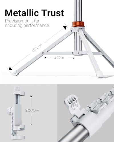 VIMOSE 66" Phone Tripod, Tripod for iPhone with Remote & Phone Stand - Image 2