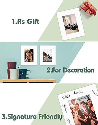 Golden State Art, 25 Pack 8x10 White Photo mat for 5x7 Photo, Thick Cardstock Frame, Pre-Adhesive Mat with Backing Board, Include 25 Clear Bags, Acid Free, For Photo Storage, Display And Mailing - Image 6
